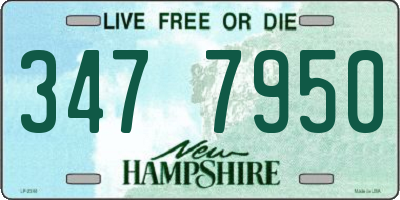 NH license plate 3477950
