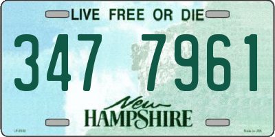 NH license plate 3477961
