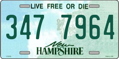 NH license plate 3477964