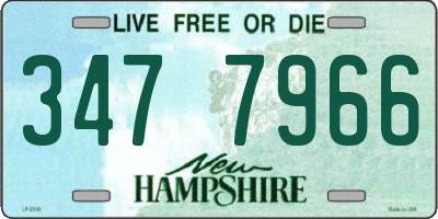 NH license plate 3477966
