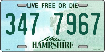 NH license plate 3477967