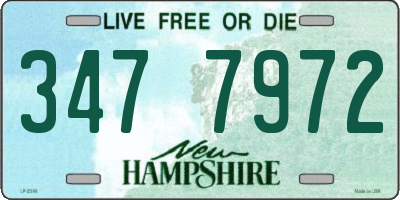 NH license plate 3477972