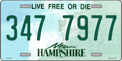 NH license plate 3477977