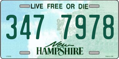 NH license plate 3477978