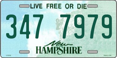 NH license plate 3477979