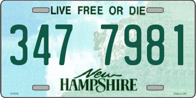 NH license plate 3477981