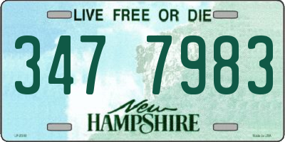 NH license plate 3477983
