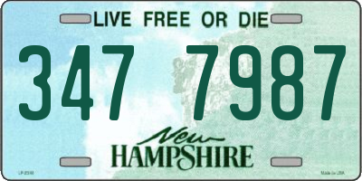 NH license plate 3477987
