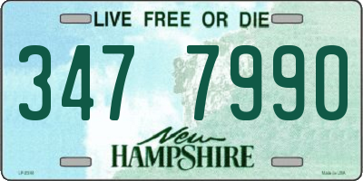 NH license plate 3477990
