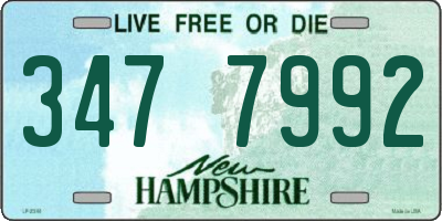 NH license plate 3477992