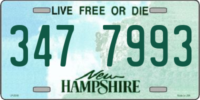 NH license plate 3477993