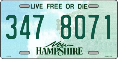 NH license plate 3478071