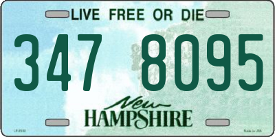 NH license plate 3478095