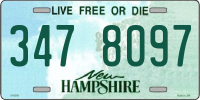 NH license plate 3478097