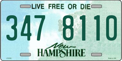 NH license plate 3478110