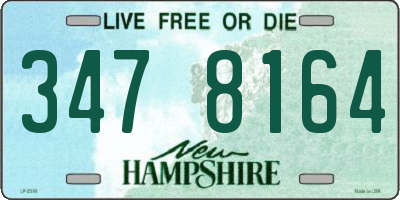 NH license plate 3478164