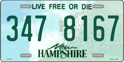 NH license plate 3478167