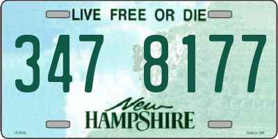 NH license plate 3478177