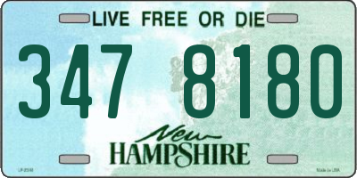 NH license plate 3478180