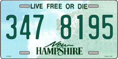 NH license plate 3478195