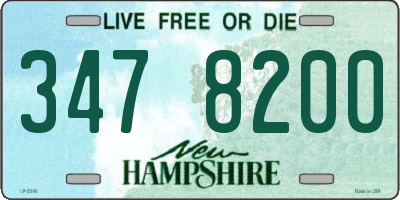 NH license plate 3478200