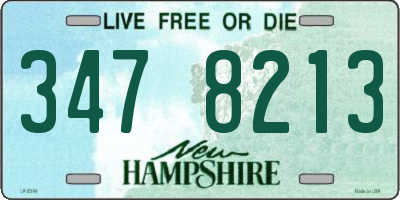 NH license plate 3478213