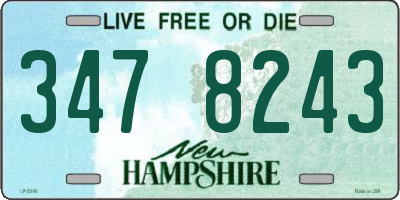 NH license plate 3478243