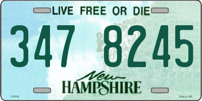 NH license plate 3478245