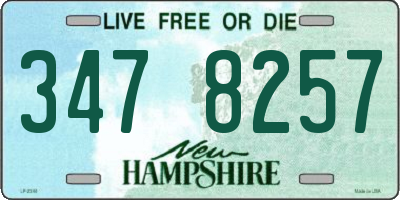 NH license plate 3478257