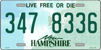 NH license plate 3478336