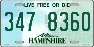 NH license plate 3478360