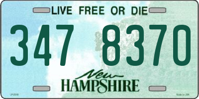 NH license plate 3478370