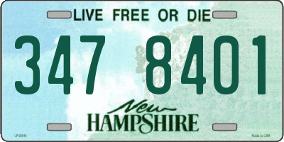 NH license plate 3478401