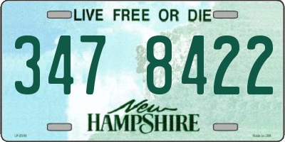 NH license plate 3478422
