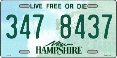 NH license plate 3478437