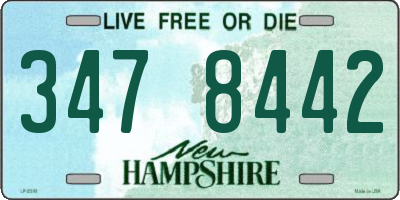 NH license plate 3478442
