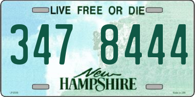 NH license plate 3478444