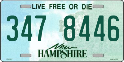 NH license plate 3478446