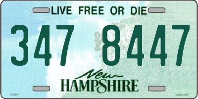 NH license plate 3478447