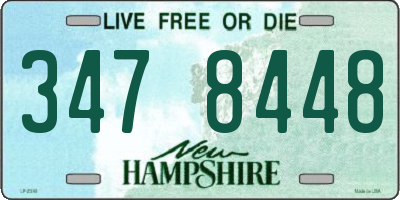 NH license plate 3478448