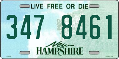 NH license plate 3478461