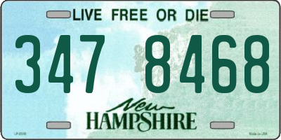 NH license plate 3478468