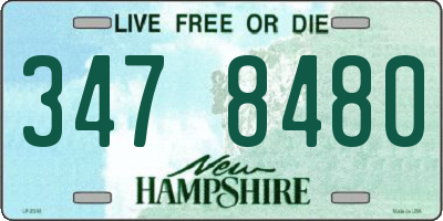 NH license plate 3478480