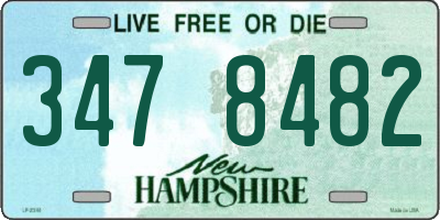 NH license plate 3478482
