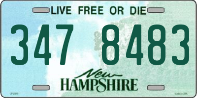 NH license plate 3478483