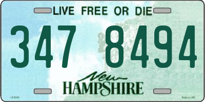 NH license plate 3478494