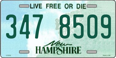 NH license plate 3478509