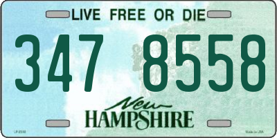 NH license plate 3478558