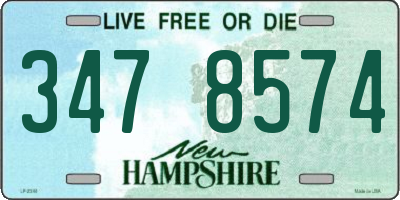 NH license plate 3478574