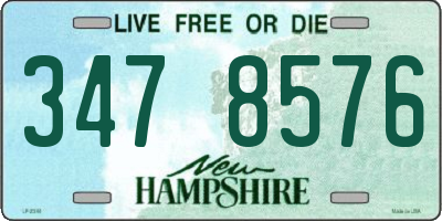 NH license plate 3478576